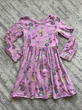 Disney Pink Floral Princess Long-Sleeve Dress